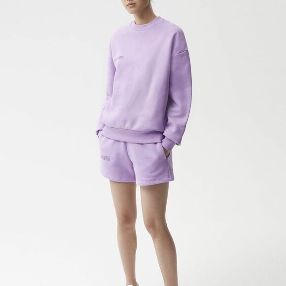 Pangaia Purple Crewneck Sweater with Subtle Graphic - Picture 2 of 2